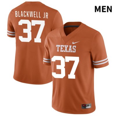 Texas Longhorns Men's #37 Morice Blackwell Jr Authentic Orange NIL 2022 College Football Jersey KUV12P2H